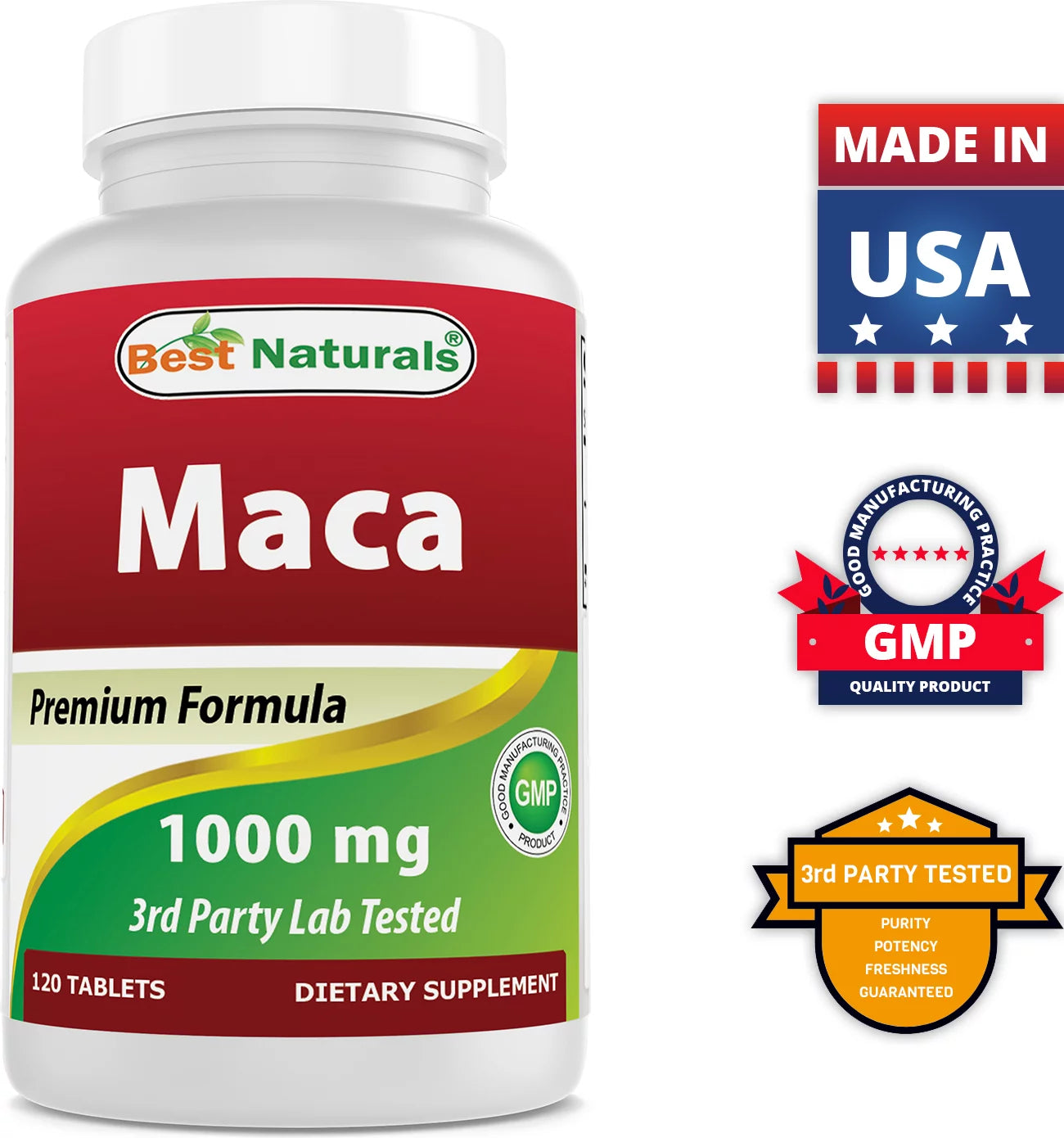 Gelatinized Maca 1000Mg per Tablet (Non-Gmo), Supports Reproductive Health, Mood, Hormonal Balance, Cardiovascular Health & Immune Health*, 120 Count